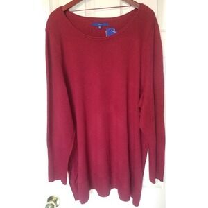 Apt 9 Sweater Women 3X Long Sleeve‎ Knit Pullover Beet Red Holiday Casual NEW